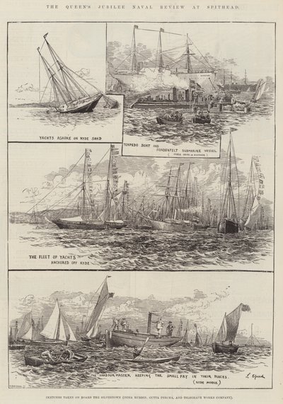 La rassegna navale del Giubileo della Regina a Spithead da Lancelot Speed